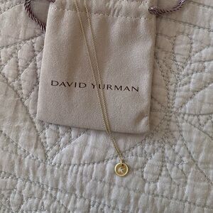 David Yurman Initial Charm Necklace
18K Yellow Gold with Diamond K